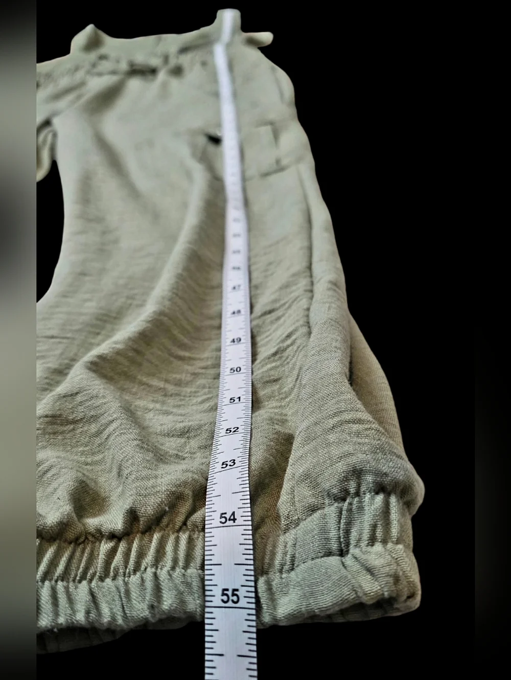As U Wish Juniors' Olive Green Drawstring Waist Cargo Jumpsuit - Size Large - Picture 16 of 16